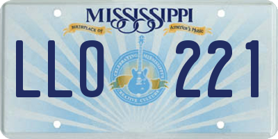 MS license plate LLO221