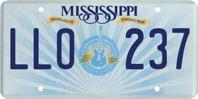 MS license plate LLO237