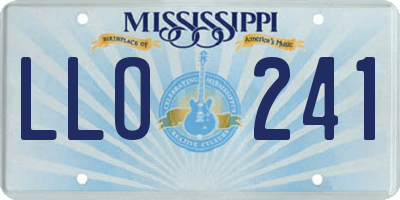 MS license plate LLO241