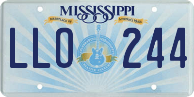 MS license plate LLO244