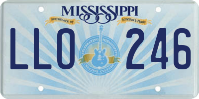 MS license plate LLO246