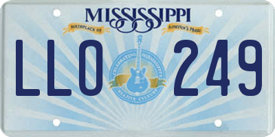 MS license plate LLO249