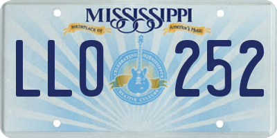 MS license plate LLO252