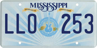 MS license plate LLO253