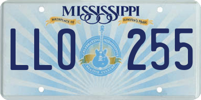 MS license plate LLO255