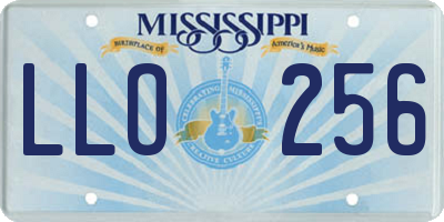 MS license plate LLO256