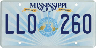 MS license plate LLO260