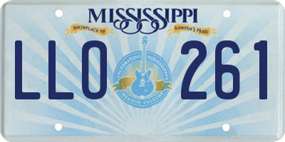 MS license plate LLO261