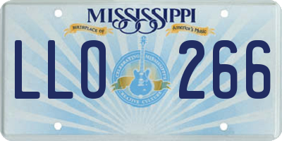 MS license plate LLO266