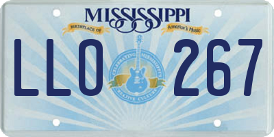 MS license plate LLO267