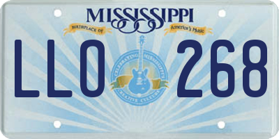 MS license plate LLO268