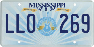 MS license plate LLO269