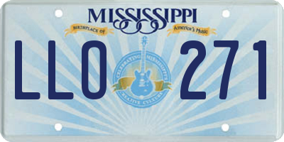 MS license plate LLO271
