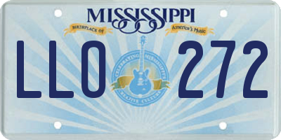 MS license plate LLO272