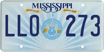 MS license plate LLO273