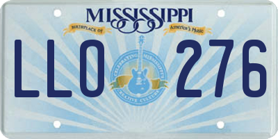 MS license plate LLO276
