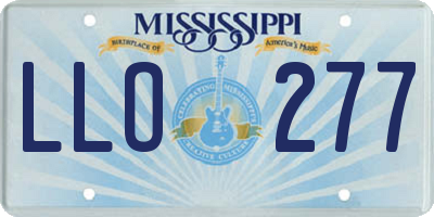 MS license plate LLO277