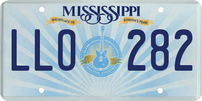 MS license plate LLO282