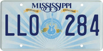 MS license plate LLO284