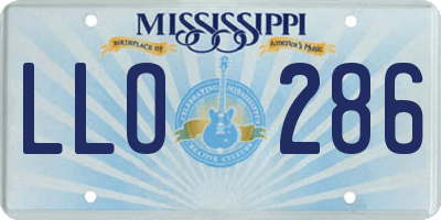 MS license plate LLO286