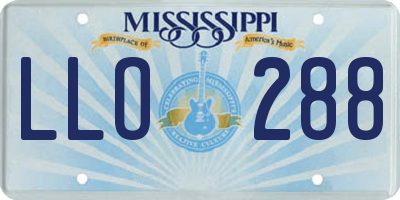 MS license plate LLO288