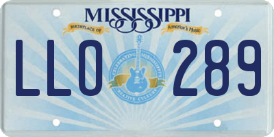MS license plate LLO289