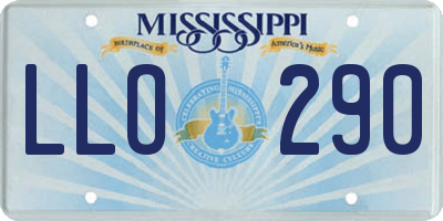MS license plate LLO290