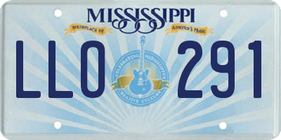 MS license plate LLO291