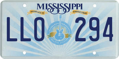 MS license plate LLO294