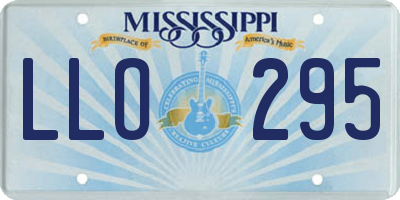 MS license plate LLO295