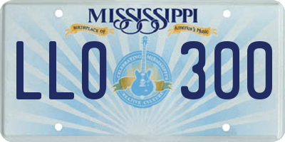 MS license plate LLO300