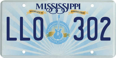 MS license plate LLO302