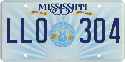 MS license plate LLO304