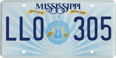 MS license plate LLO305