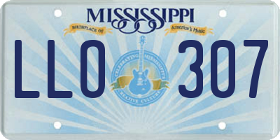 MS license plate LLO307