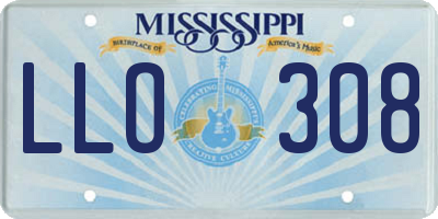 MS license plate LLO308