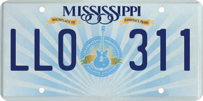 MS license plate LLO311