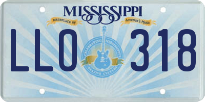 MS license plate LLO318
