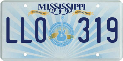 MS license plate LLO319