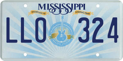 MS license plate LLO324
