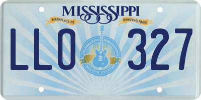 MS license plate LLO327