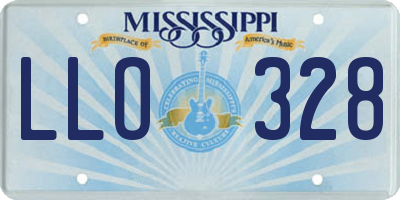 MS license plate LLO328