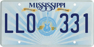 MS license plate LLO331