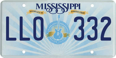 MS license plate LLO332