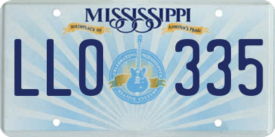 MS license plate LLO335