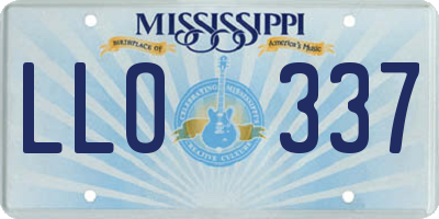 MS license plate LLO337