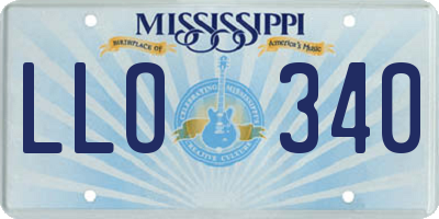 MS license plate LLO340