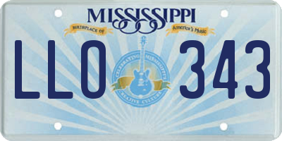 MS license plate LLO343
