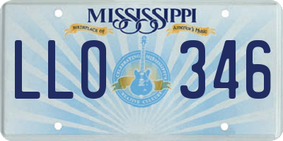 MS license plate LLO346