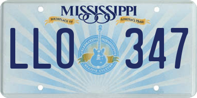 MS license plate LLO347